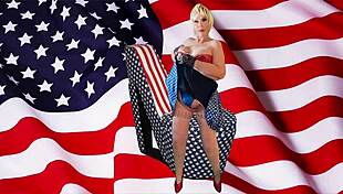 Granny Carmen Masturbates To Cum On Flag Day!