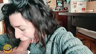 hey, check out this cute couple's valentines breakfast turning into real homemade action with cum swallowing