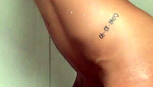 very sexy lingerie cream on my body and masturbation with dildo anal plug