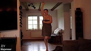 Cowgirl riding trailer