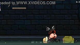 Blonde group banging in game gangbang part one