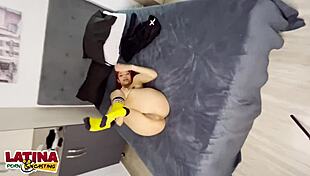 emily sinner, 18 year old puffy emo goth latina, has first time interracial porn casting with monster cock 😈