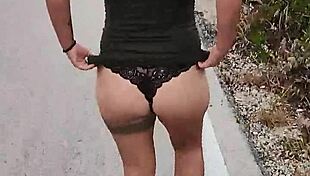 look at this puta showing her culo and tetas on the public mexican highway, what do you think?