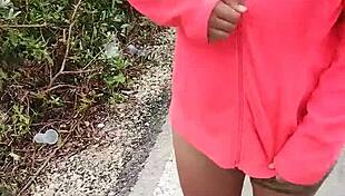 look at this puta showing her culo and tetas on the public mexican highway, what do you think?