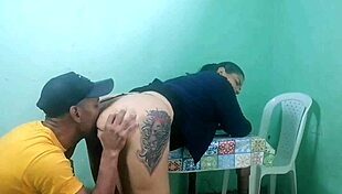 stepmom gets pounded by stepson in hubby's office, cuckold vibes with that massive ass 😈🍑