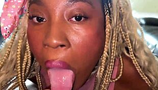 does kara nate take that tight ebony pussy bareback in this pov facial?