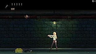 Blonde group banging in game gangbang part one