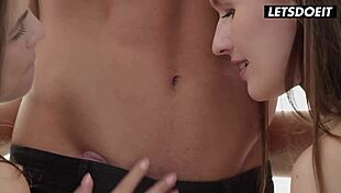 step sisters enjoy morning sex with big dick bro