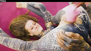 Tattooed Goth Punk Couple Engages In Rough Anal Fucking And Sloppy Blowjob Play