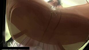 She Wets Her Nylons And Rips Her Crotch In Close Up