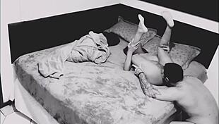 Hidden camera catches neighbor assfucking wife with tits flashing