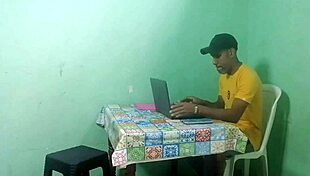 stepmom gets pounded by stepson in hubby's office, cuckold vibes with that massive ass 😈🍑