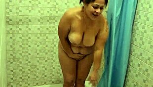 I find my best friend's mom in the shower and she gives me a blowjob