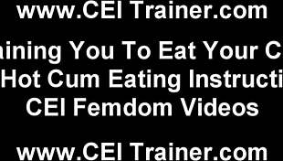 Femdom Teaches Cum Taste in POV Session. BDSM Liquid Lunch Exploration.