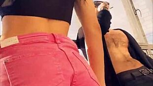 Sasha Rose is dancing this sexy striptease, teasing everyone around.