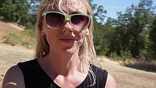 Blonde Wife's Outdoor Barn Fun with Husband