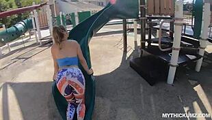 juicy white booty bounces on monster cock