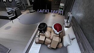 Two horny sluts in group threesome deepthroat monster cocks