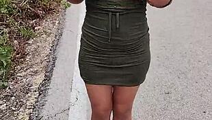 look at this puta showing her culo and tetas on the public mexican highway, what do you think?