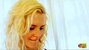 reading lesbian erotica becomes spicy after the busty blondes start stripping and fingering their twats