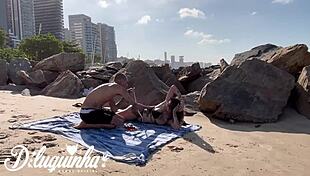 i saw the hot sabrina prezotte showing off on the beach and took her to my apartment while she was taking a shower i fucked her hot ass in the hair