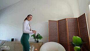 My big titty boss gives my dick an oil massage