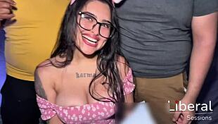 Inviting a friend to our new apartment leads to him fucking my girlfriend in a hot mmf session.