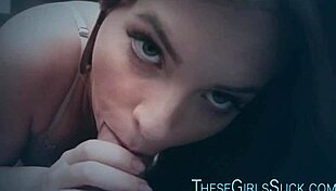 Amateur teen giving a POV handjob and blowjob until cumshot