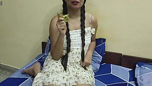 Beautiful Indian girlfriend rides boyfriend hard