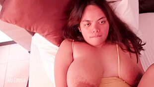 Chubby Filipina Maid's Big Boobs Seduce Boss At Work