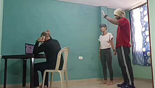 Perverted stepsisters get fucked hard in the family home during wild Spanish porn action!