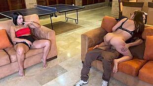 i hung out with my exchange partner and stepsisters at home