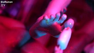 Cutie Piie sensually rubs popsicle on bare feet in fetish lesbian scene with tickling and masturbation