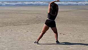 After Getting Milk In Pussy She Takes Naked Shower In Backyard For Neighbors To See