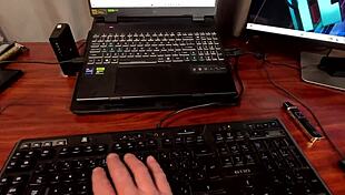 Teasing Colleague's Big White Cock in Office Striptease