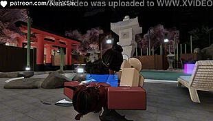 two pretty girls tried my dick in roblox condo game with cowgirl riding and missionary fucking 😏