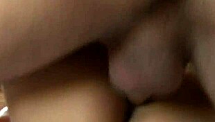 This slutty teen sucks balls while bent over in lingerie