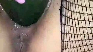 Colombian Blonde Squirts on Cucumber