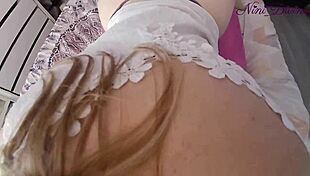 Feeling The Thong And Big Round Natural Ass Too Tight In Sexy Pink Leggings