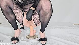 Adina125ml - Too Much Anal Play With Heels Lingerie Toys And Dildo