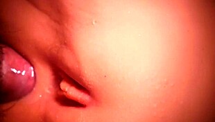 Her Shaved Ass Makes It Easy For Double Penetration And Handjob To Orgasm