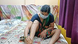 Desi Bhabi Feels Hard Fast Cream Pie Chudai with Her Driver