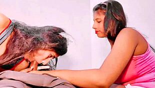 two brunette stepsisters get fucked hard by stepbrother in college dorm with deepthroat and anal