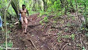 Brazilian Exhibitionist Fists Ass In Forest For Orgasm