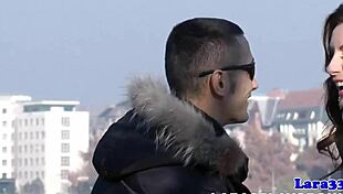 British milf bent over in doggystyle getting cum sprayed by picked up euro guy.