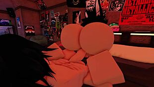 Teaching ass to take big white cock in roblox