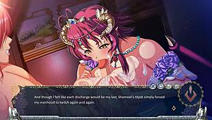 The greedy succubus gets a nice cumshot in her mouth.