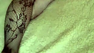 Woken up to cum on sexy ass in stockings