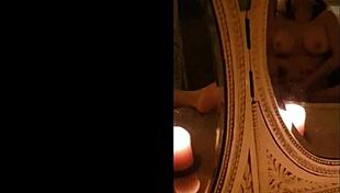 Masturbating in vintage mirrors with antique retro pov solo