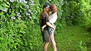 Village Girl Shakes Ass in Hydrangea Gardens Fuck!